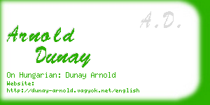 arnold dunay business card